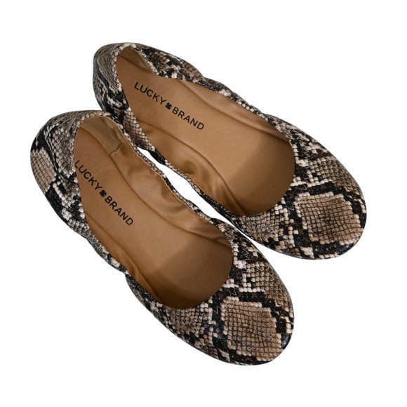 Lucky Brand Shoes - Lucky Brand Women's 7.5 Erin Snakeskin Ballet Flat